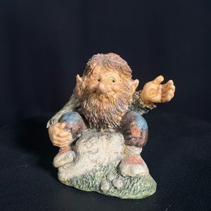 ROLF LIDBERG TROLL SITTING ON ROCK FIGURINE